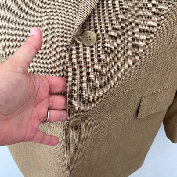 Ralph Lauren Plaid Silk/Wool 2 Button Suit Jacket - Picture 4 of 12